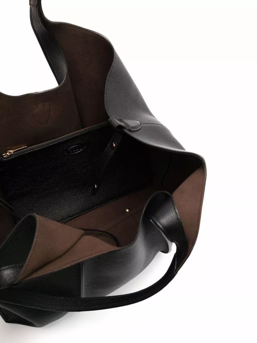 Tod's Borsa shopping in pelle media, view 2