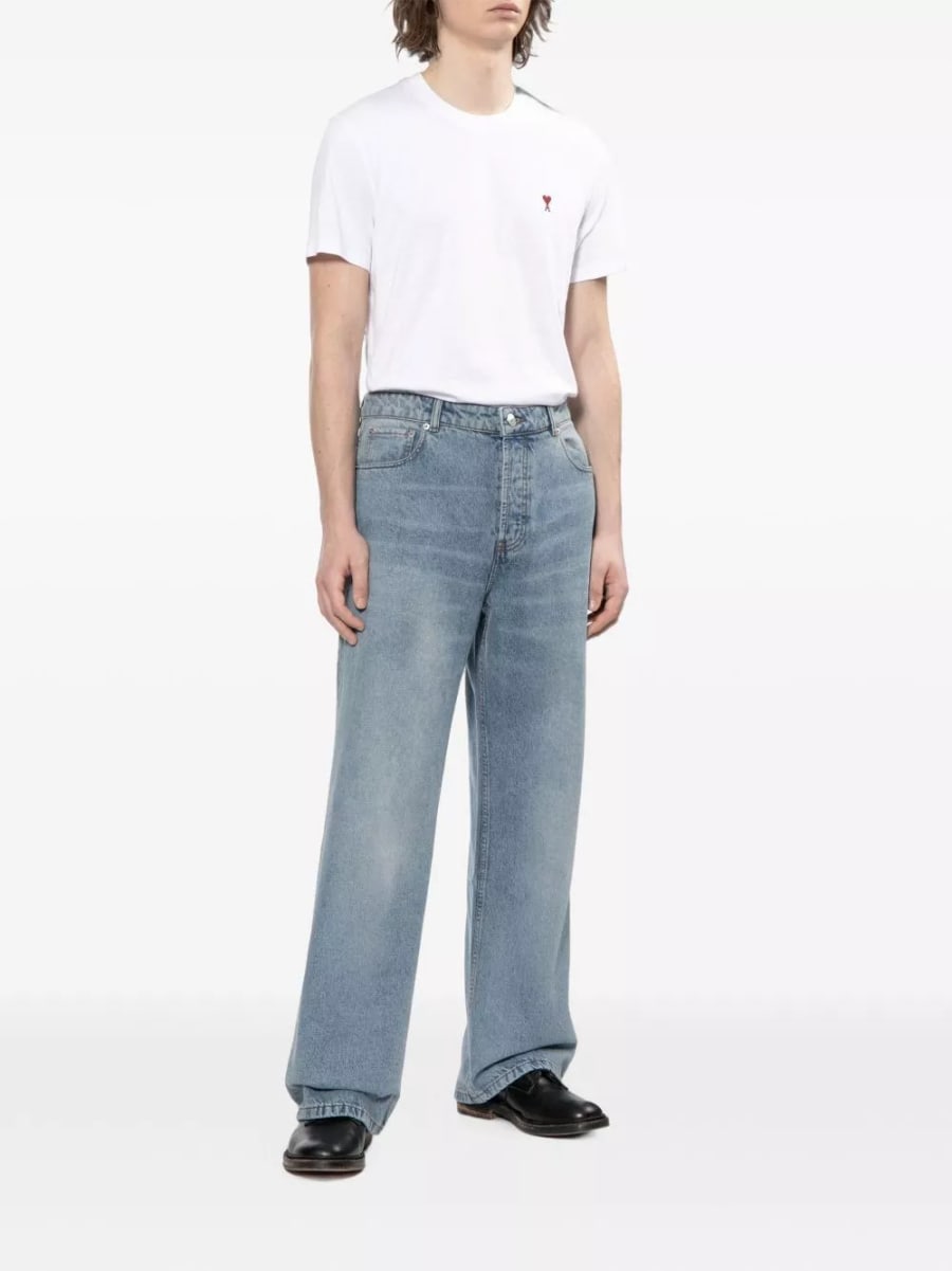 AMI Paris T-shirt in cotone Ami De Coeur, view 4
