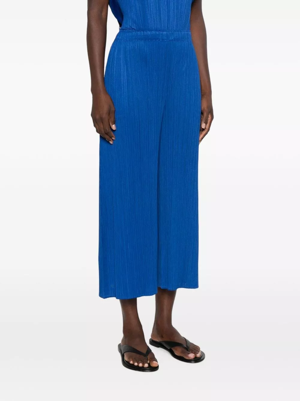 Pleats please issey miyake Pantaloni a gamba larga plissettati, view 2