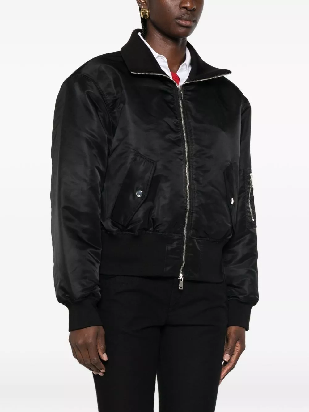 The frankie shop Giacca bomber cropped in nylon Storm