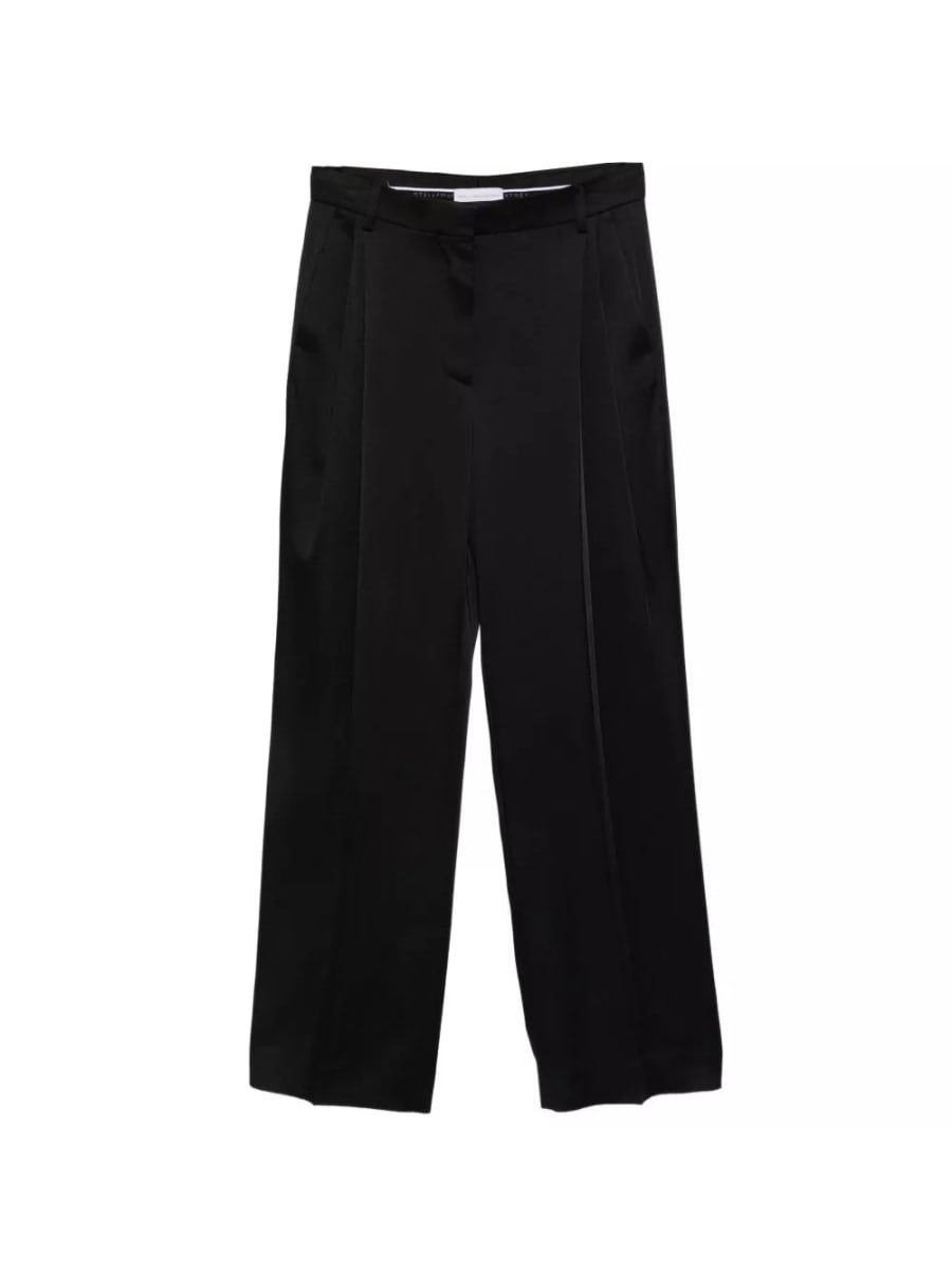 Stella McCartney Pantaloni in satin plissettati
