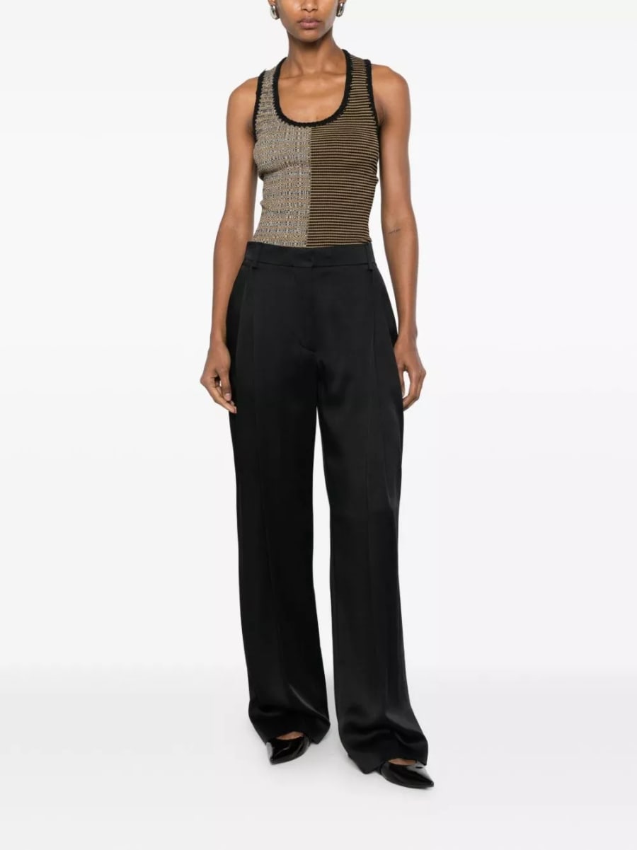Stella McCartney Pantaloni in satin plissettati, view 2