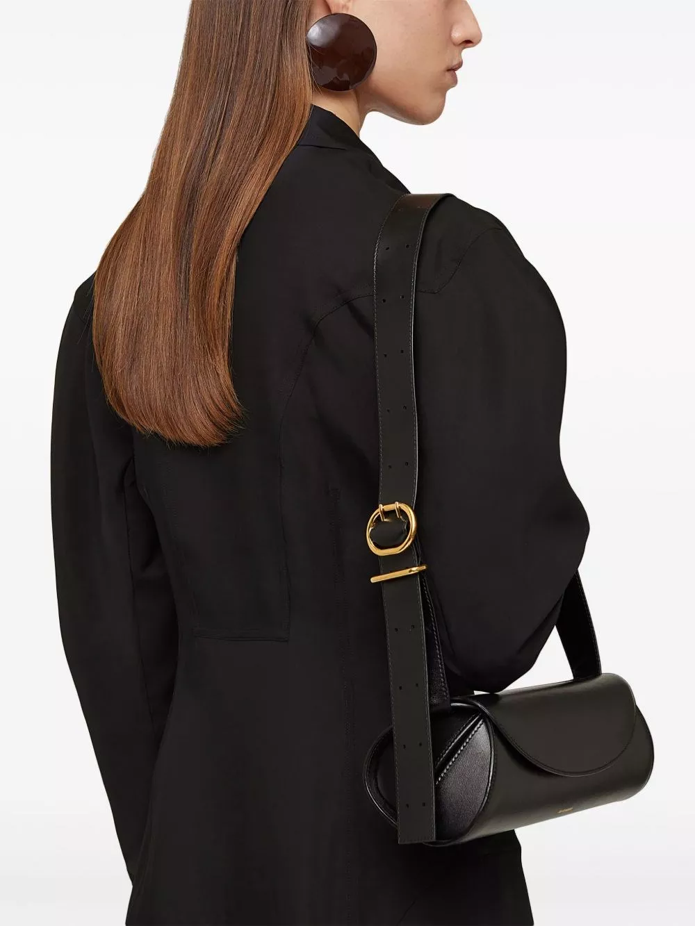 Jil Sander Borsa a spalla in pelle Cannolo small, view 2