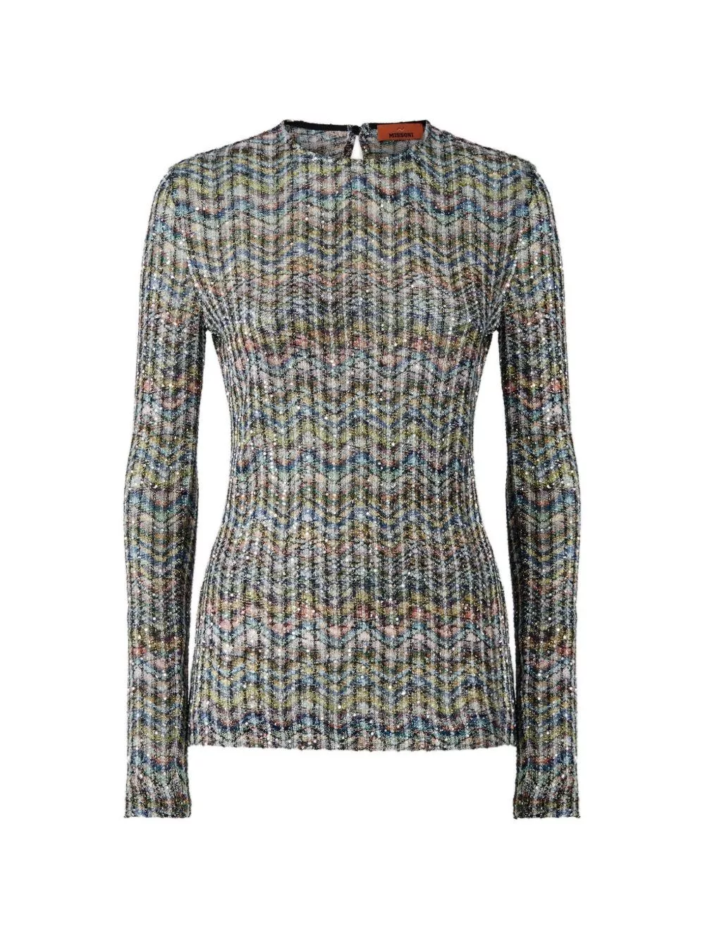 Missoni Maglione con motivo zig zag crenweck