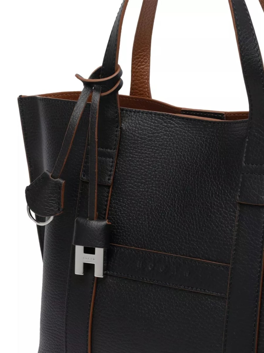 Hogan Borsa shopping in pelle small Script, view 2