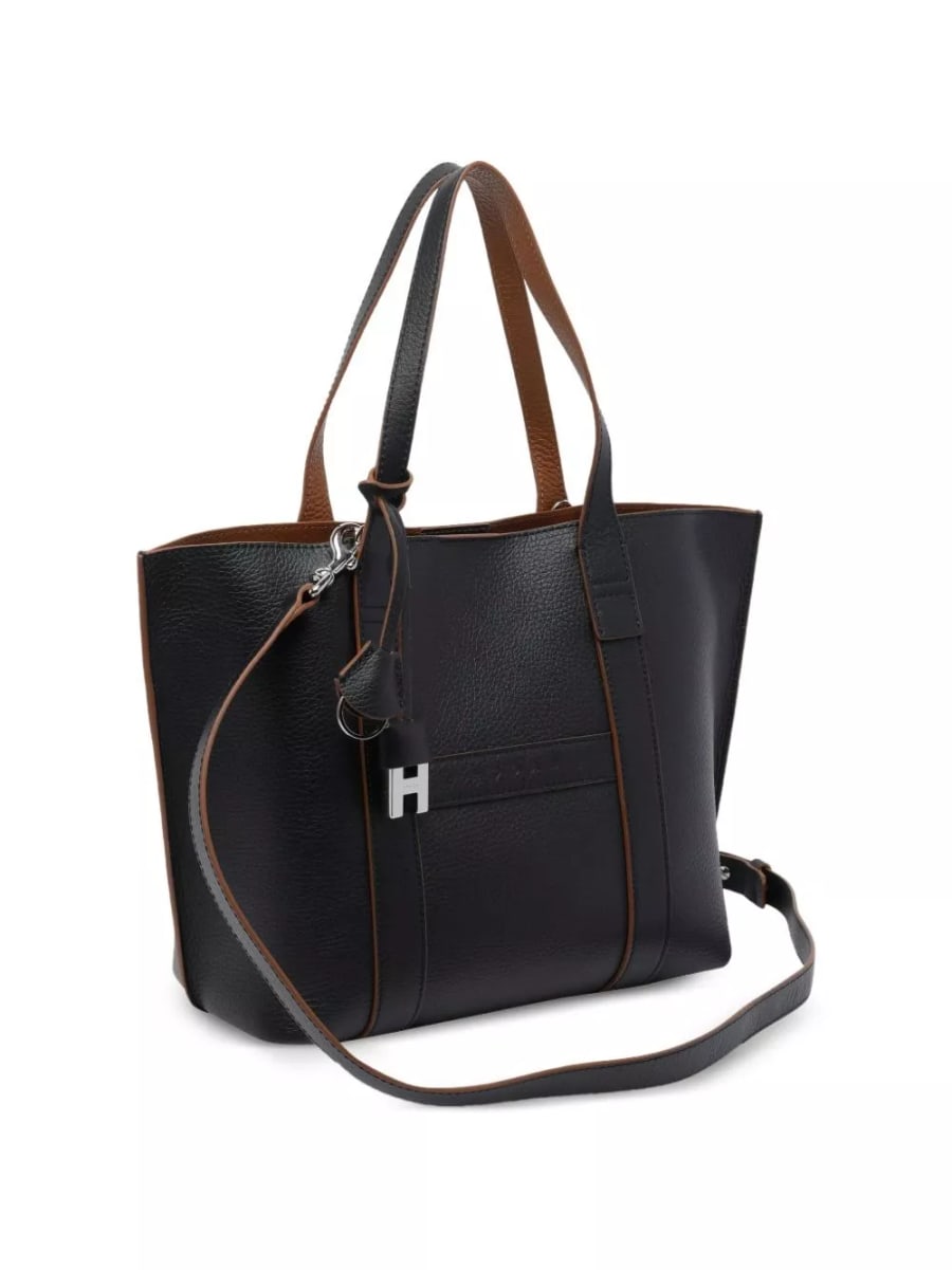 Hogan Borsa shopping in pelle small Script, view 4