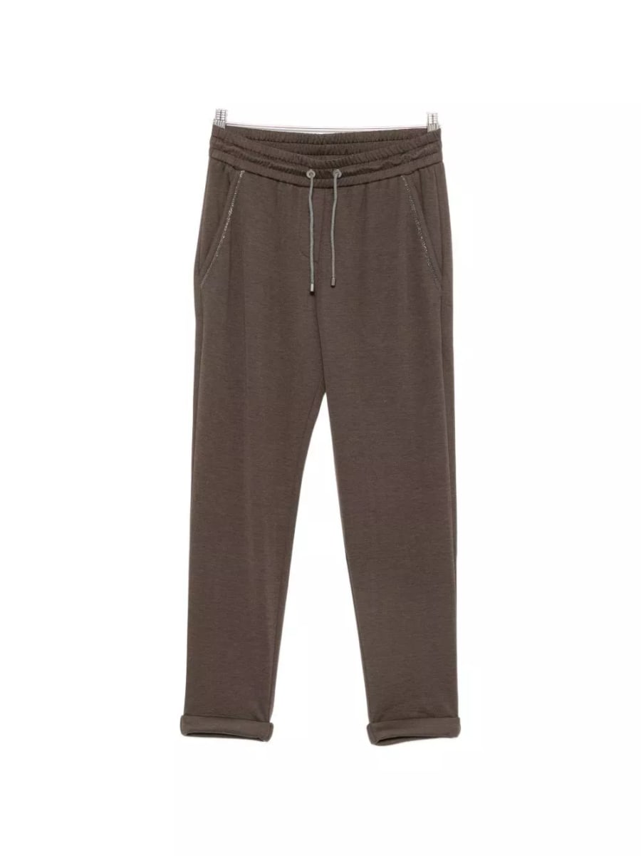 Brunello Cucinelli Pantaloni in cotone e seta