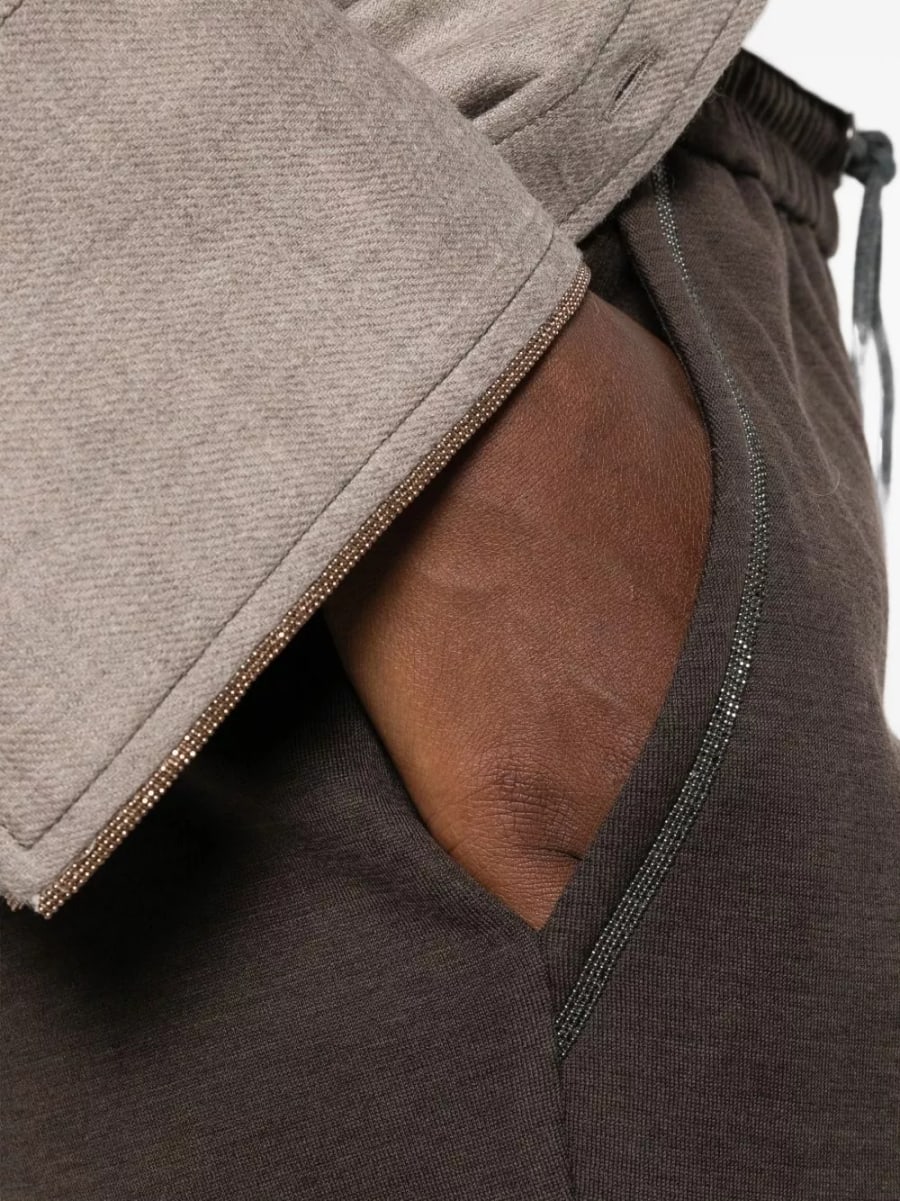 Brunello Cucinelli Pantaloni in cotone e seta, view 4