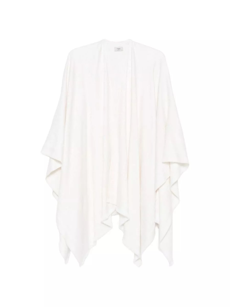 Fendi Poncho in lana e seta FF
