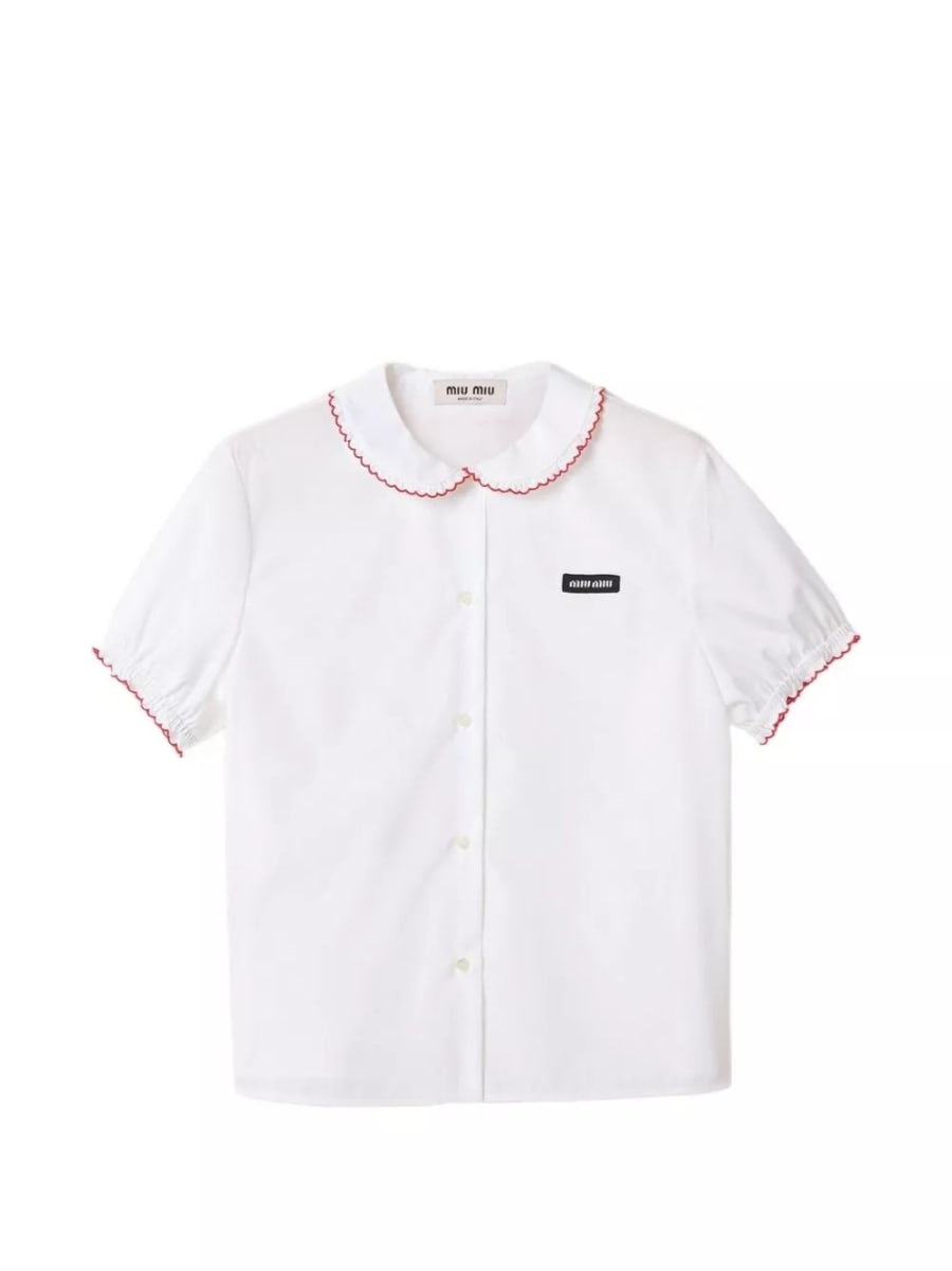 Miu Miu Camicia in cotone ricamata