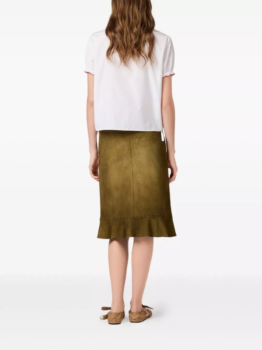 Miu Miu Camicia in cotone ricamata, view 2