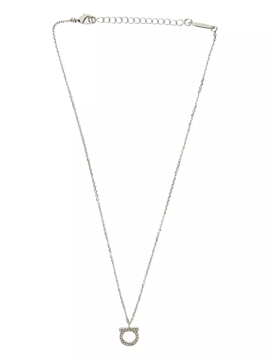 Ferragamo Collana Gancini Crystal