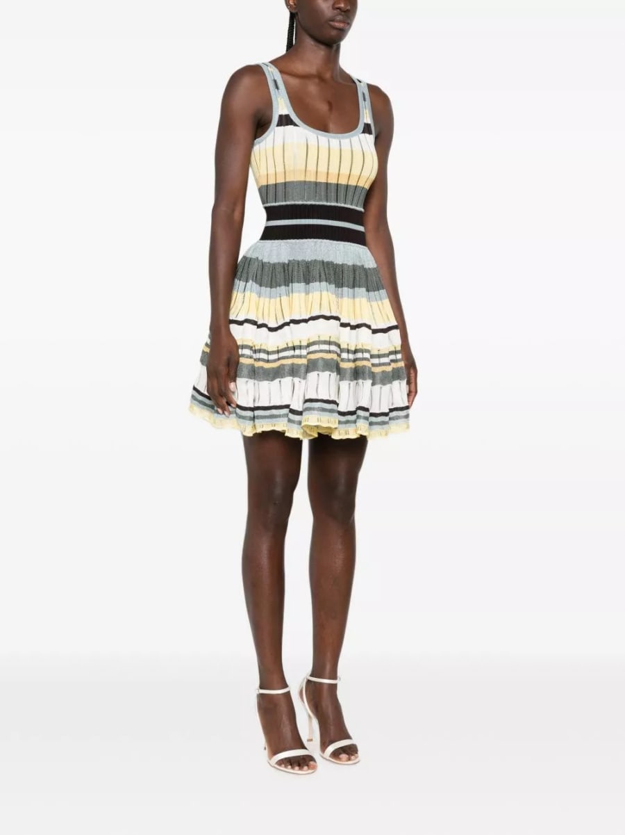 Alaïa Abito mini a righe, view 2