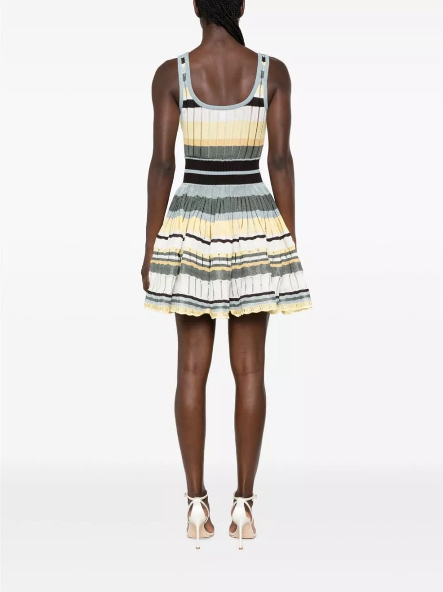 Alaïa Abito mini a righe, view 5