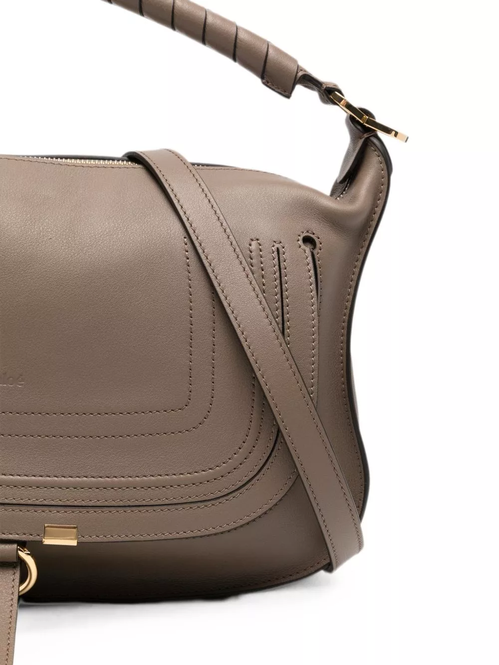 Chloé Borsa a spalla Marcie in pelle piccola, view 2