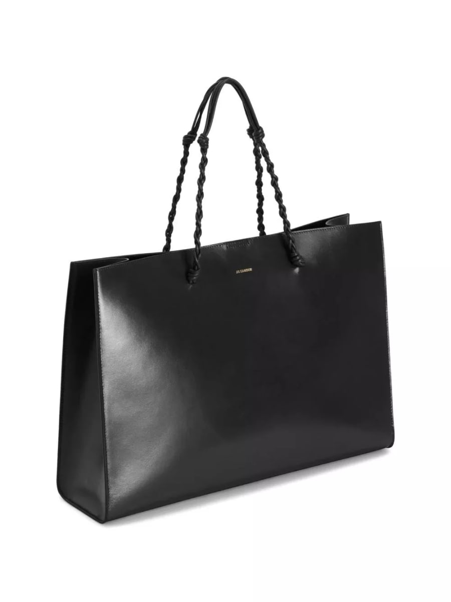 Jil Sander Borsa shopping in pelle Tangle, view 3