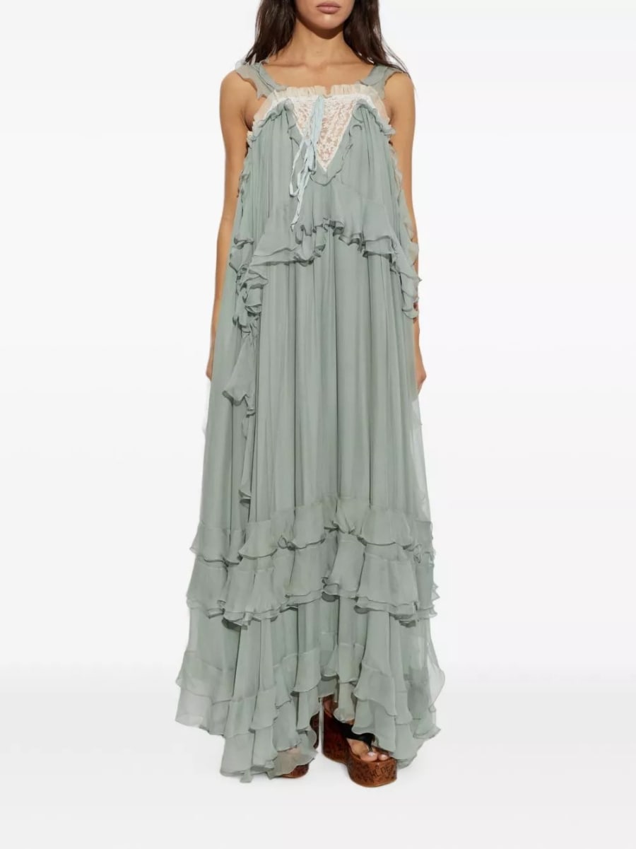 Chloé Abito maxi in seta, view 5