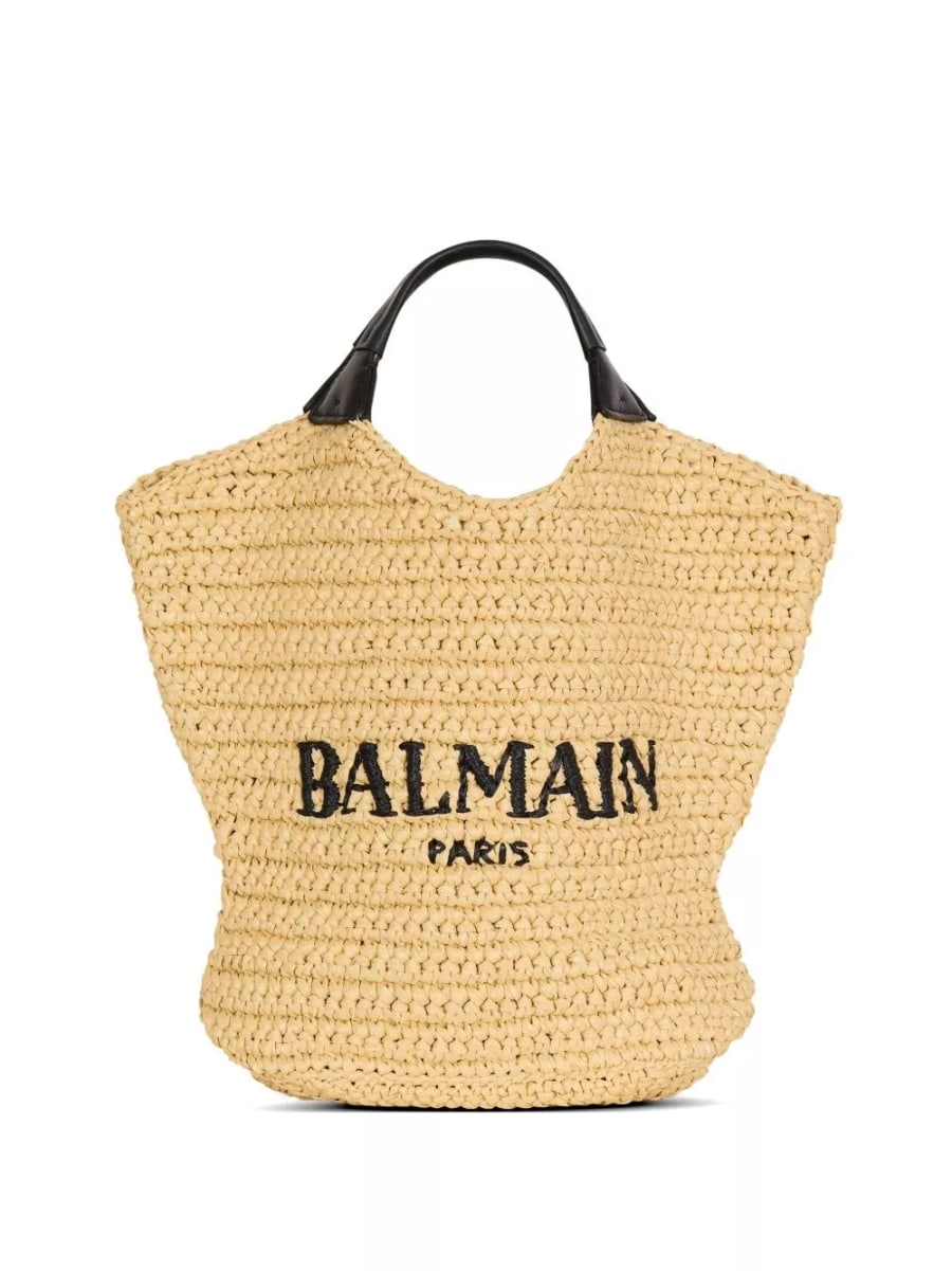 Balmain Borsa mini cabas in crochet