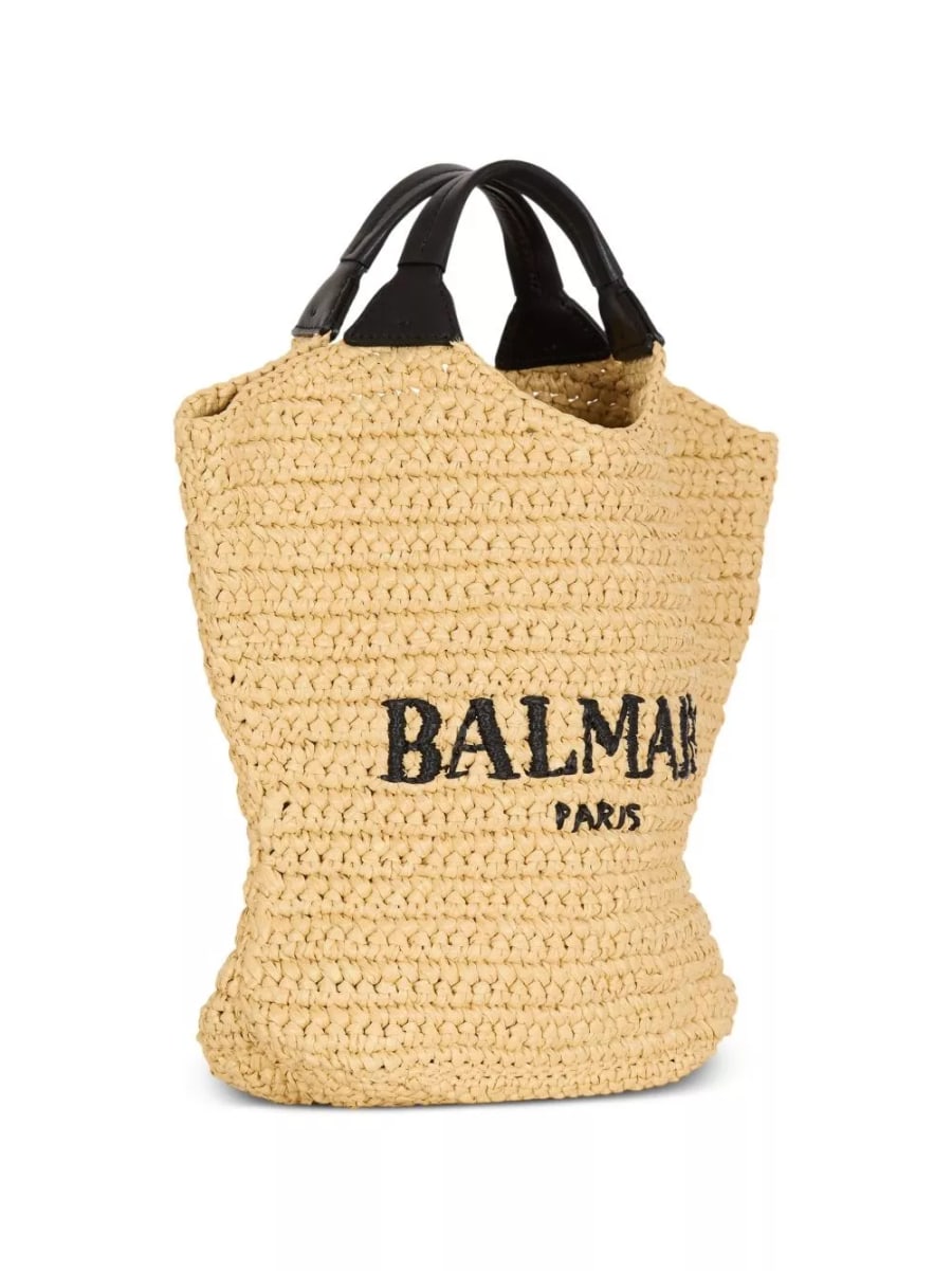 Balmain Borsa mini cabas in crochet, view 4