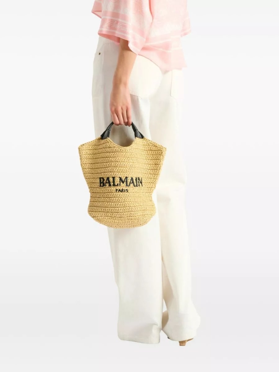 Balmain Borsa mini cabas in crochet, view 7