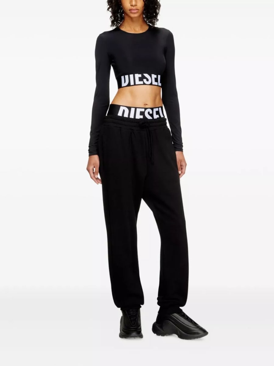 Diesel top con logo, view 4
