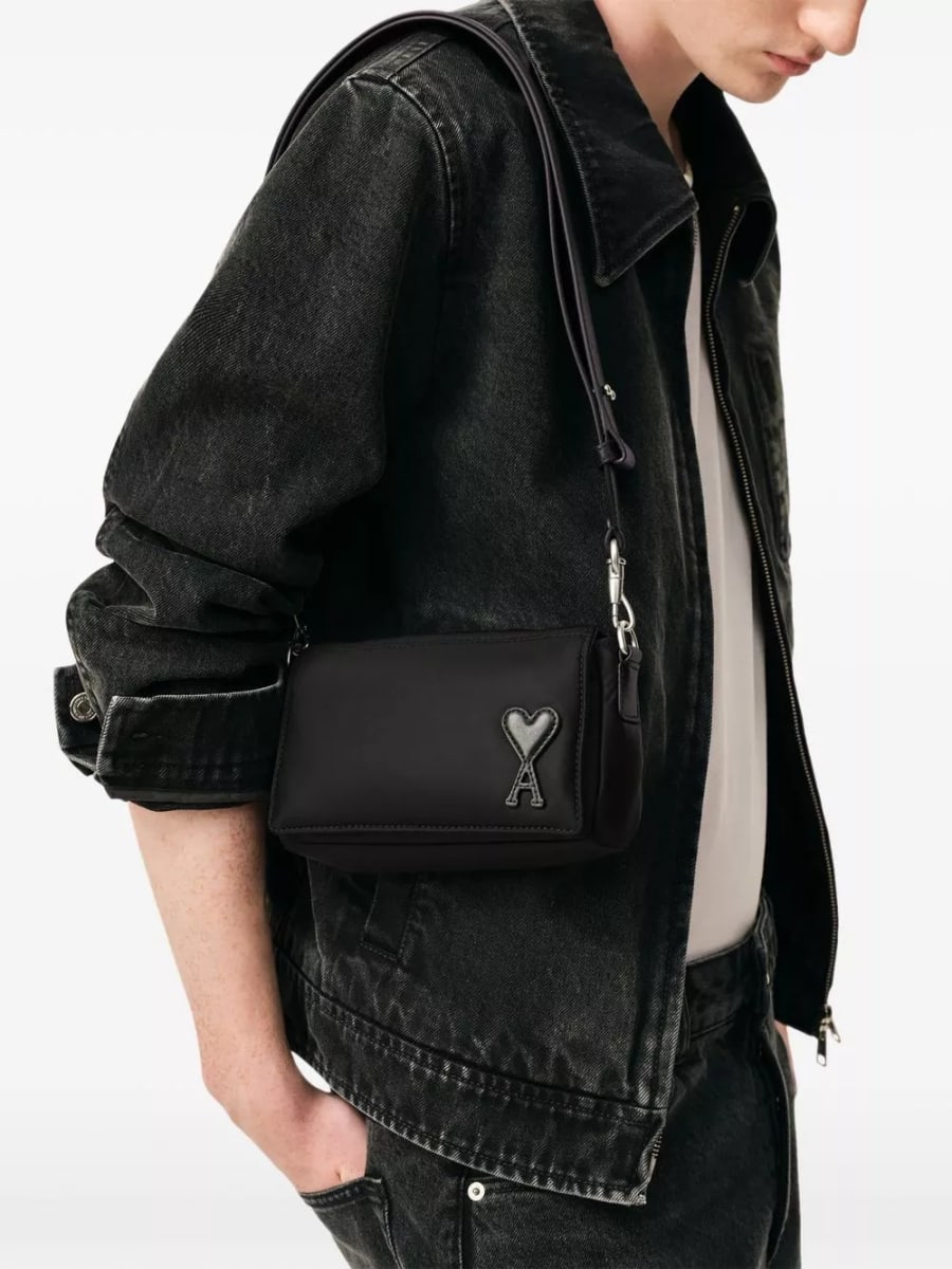 AMI Paris Borsa a spalla in nylon Marcel, view 2