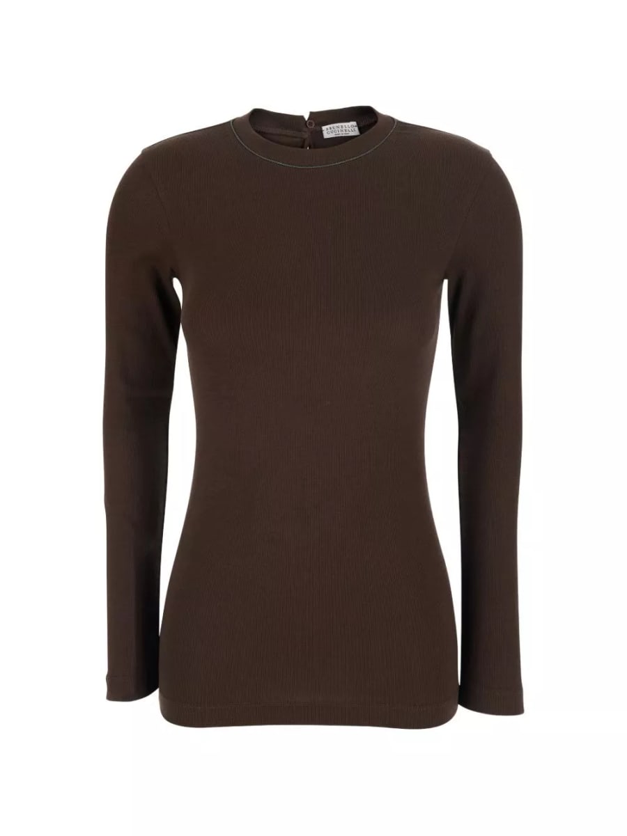 Brunello Cucinelli Maglione in cotone a girocollo