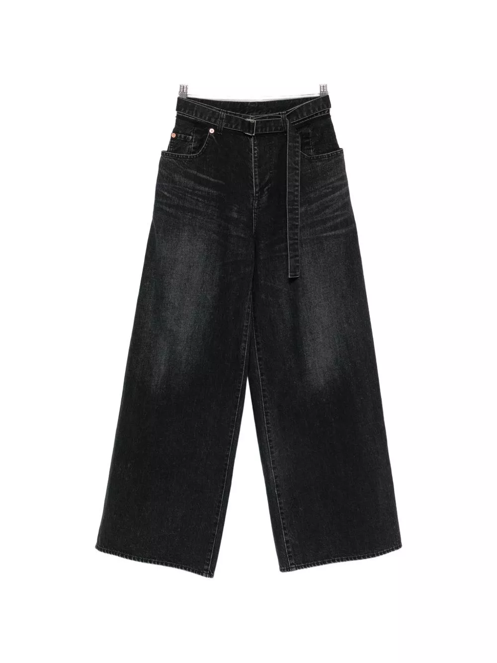 Sacai Jeans in denim a gamba larga