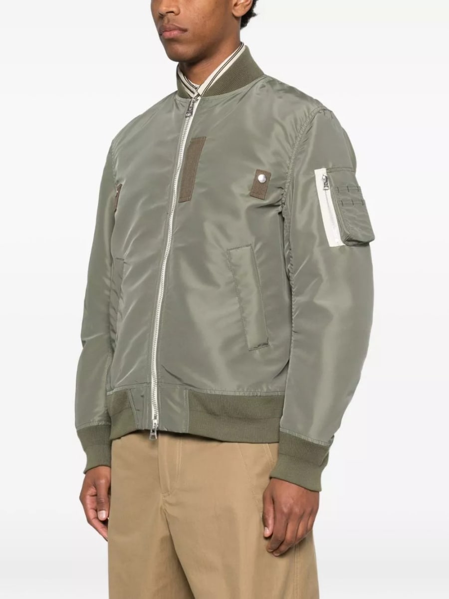 Sacai Giacca bomber in nylon, view 3