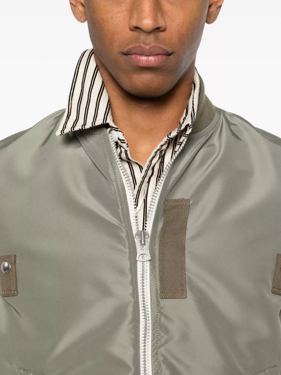 Sacai Giacca bomber in nylon, view 4