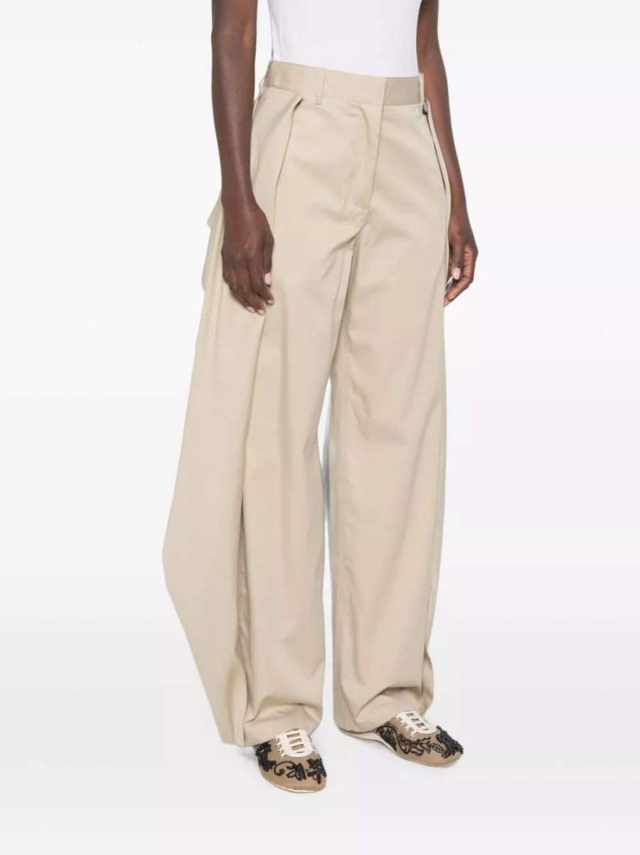 Loewe Pantaloni larghi in cotone e seta, view 2