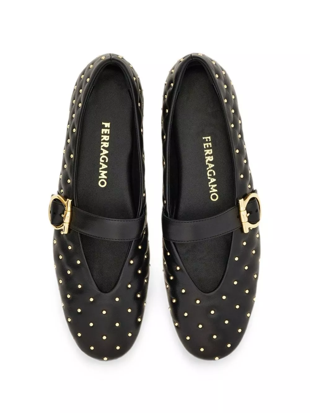 Ferragamo Ballerine in pelle trapuntate, view 2