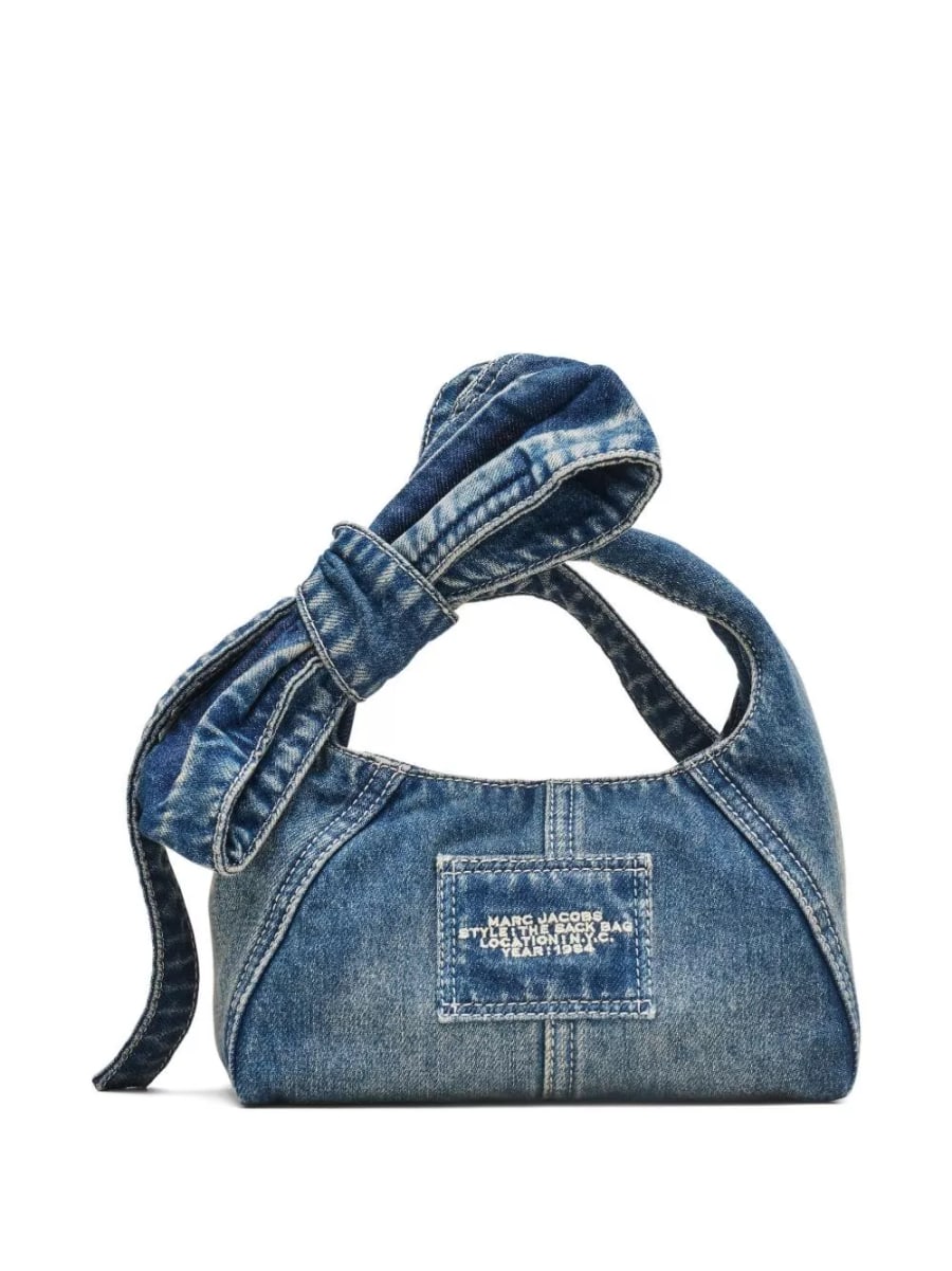 Marc Jacobs La mini Sack borsa in denim, view 5