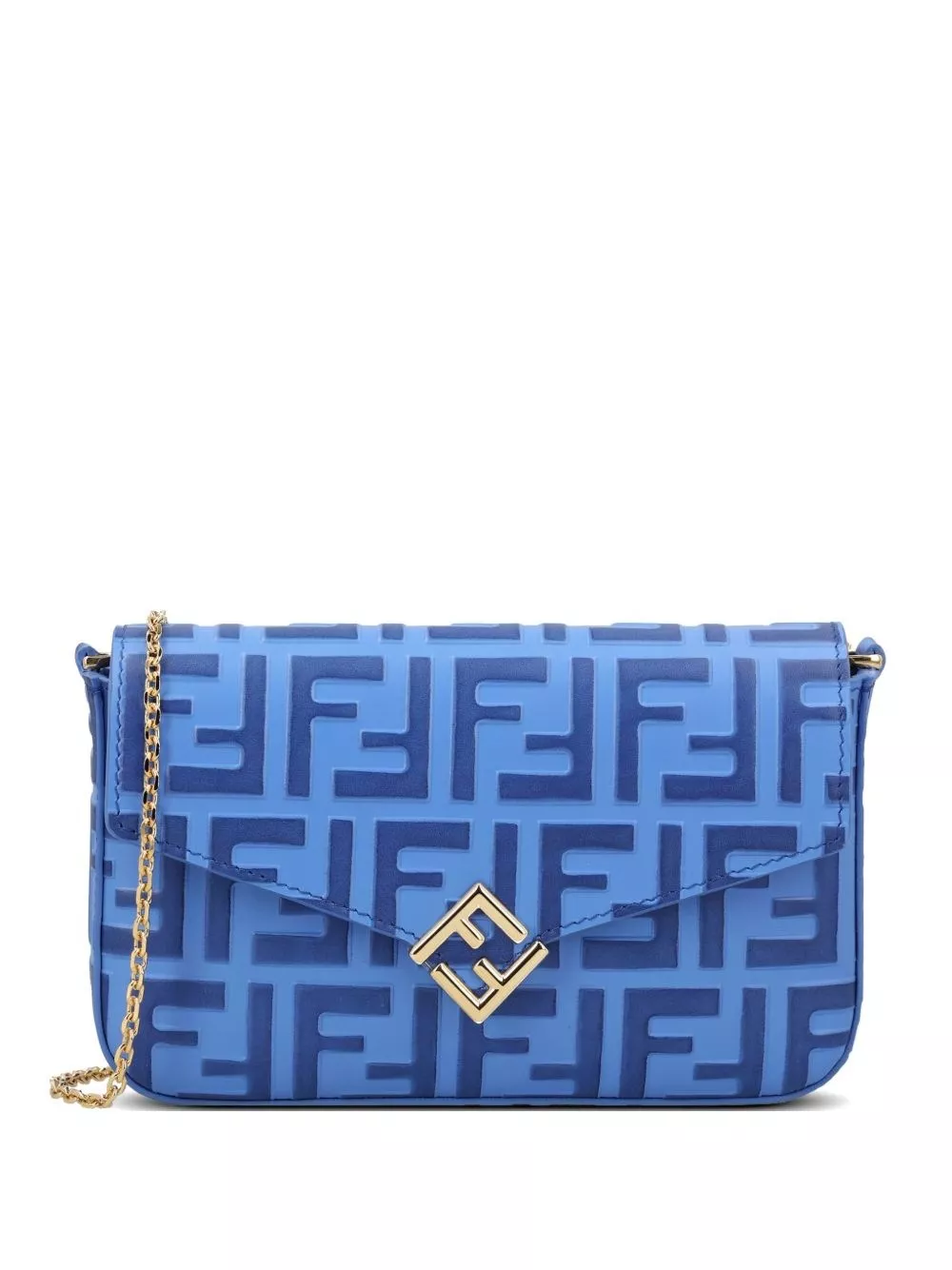 Fendi Portafoglio in pelle FF Diamonds con catena