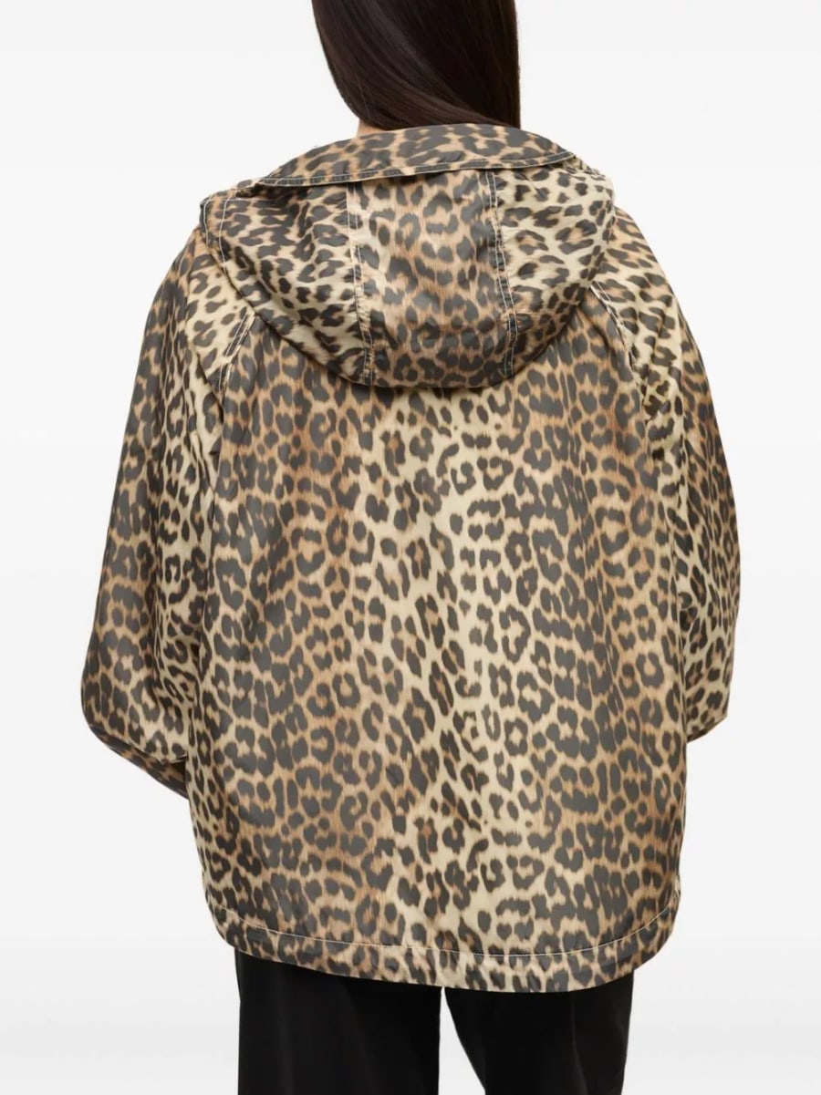 Ganni Giacca blouson in nylon, view 3