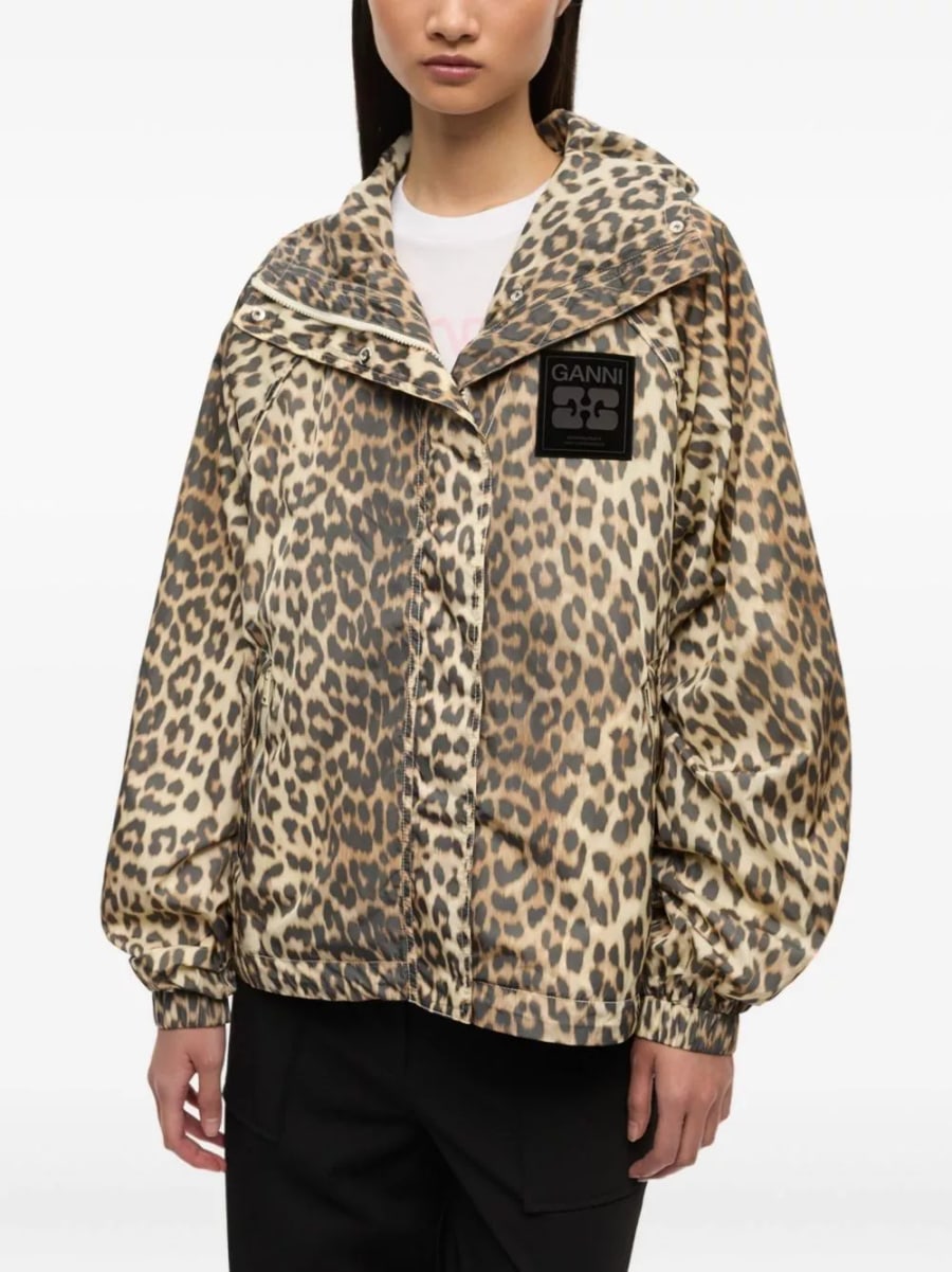 Ganni Giacca blouson in nylon, view 5