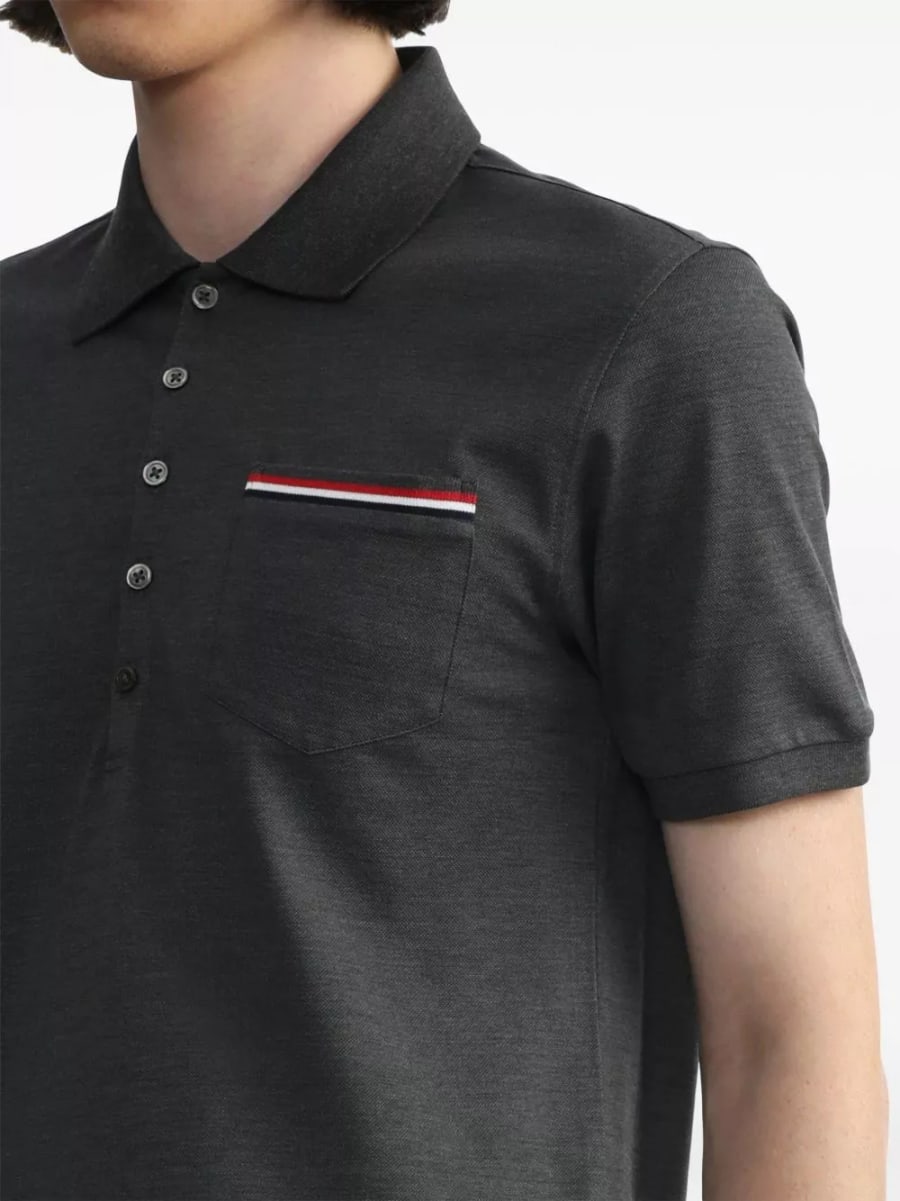 Thom Browne Rwb la polo in cotone, view 3