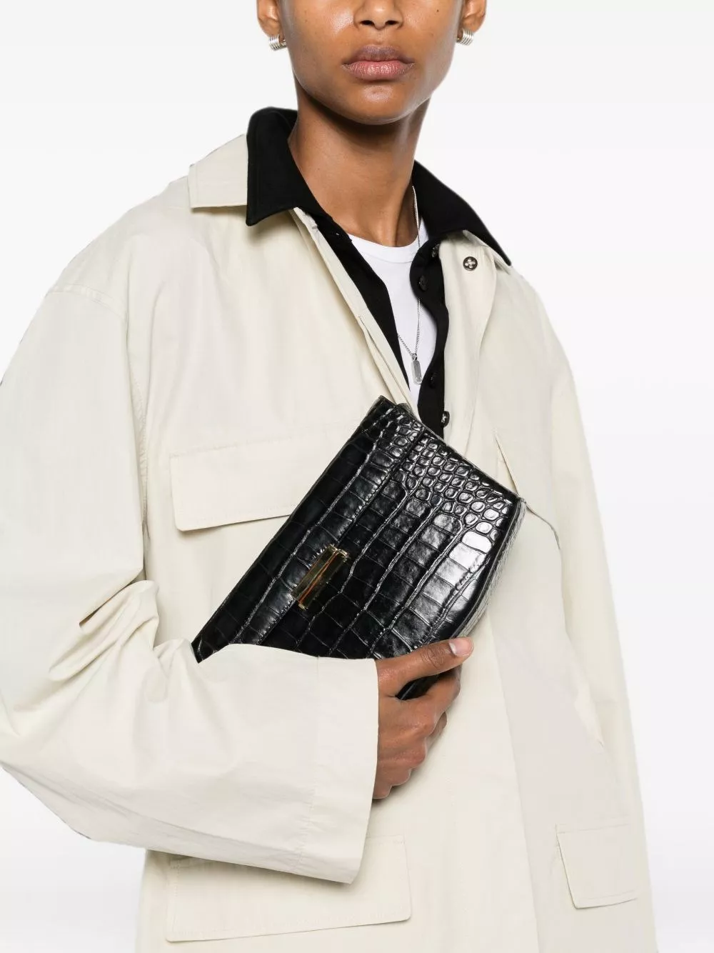 Toteme Borsa a spalla in pelle Clip, view 2
