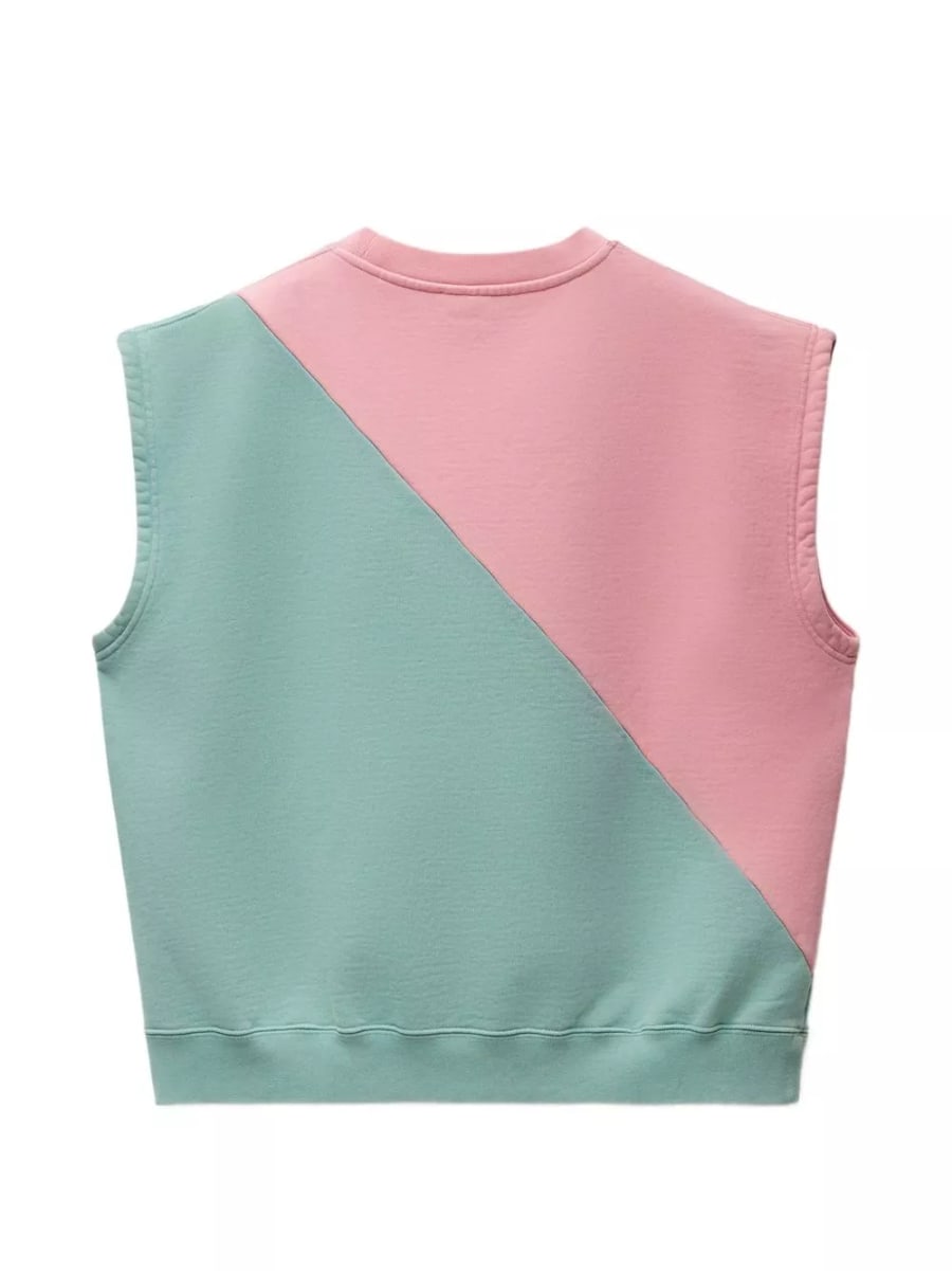 Versace logo canotta in cotone, view 2