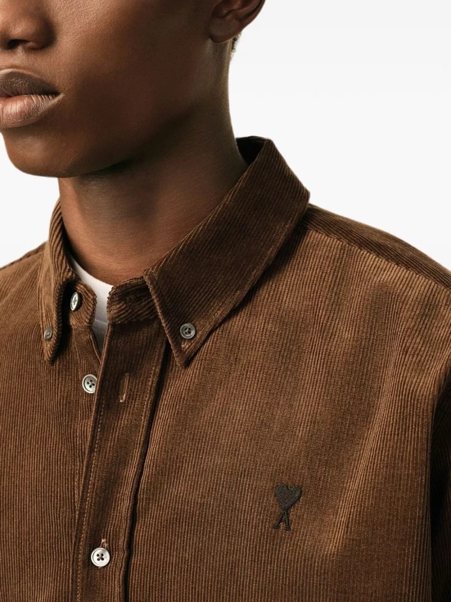 AMI Paris Camicia in velluto, view 2