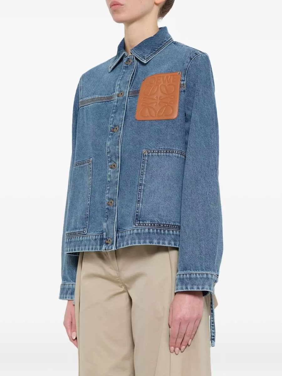 Loewe Giacca in denim Anagram, view 2
