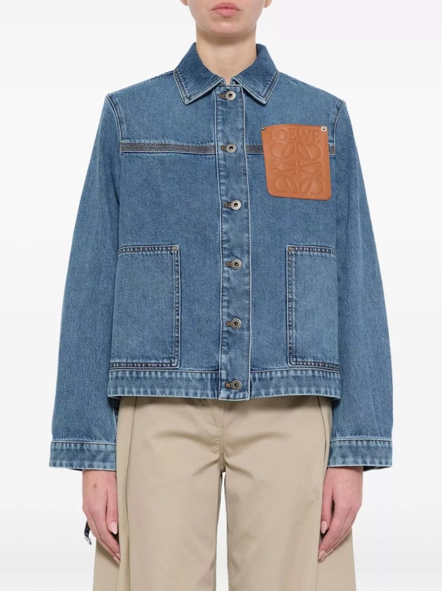 Loewe Giacca in denim Anagram, view 4