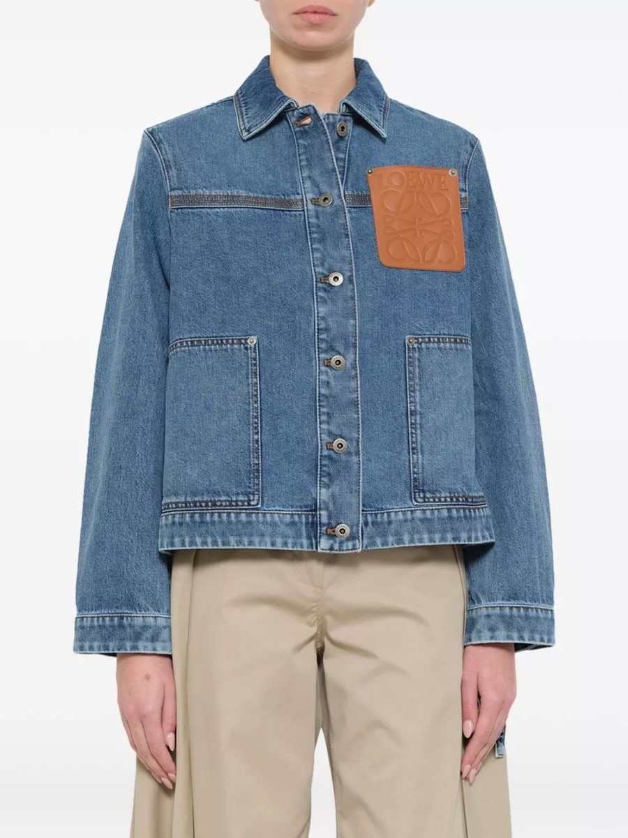 Loewe Giacca in denim Anagram, view 5