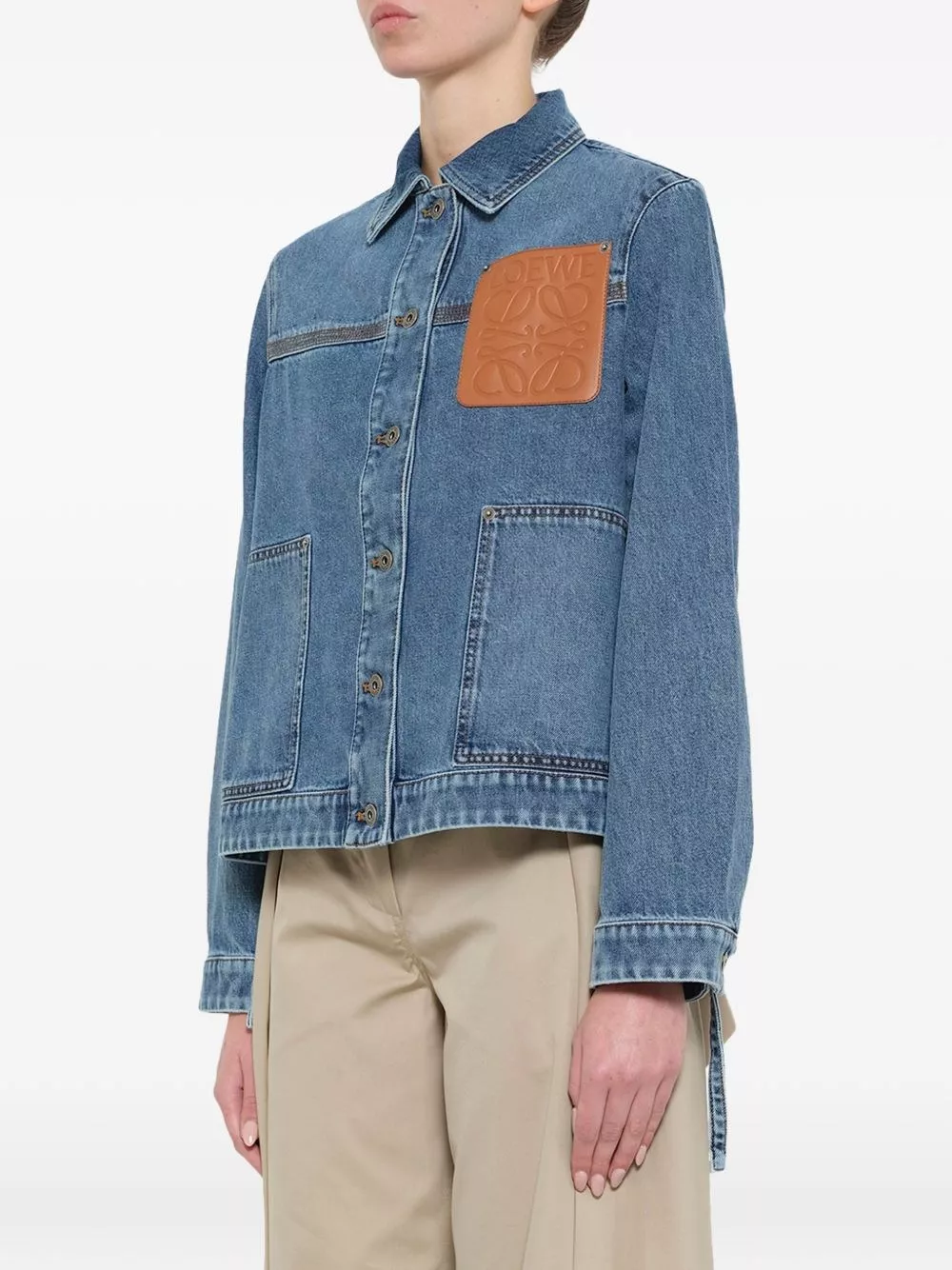 Loewe Giacca in denim Anagram, view 2