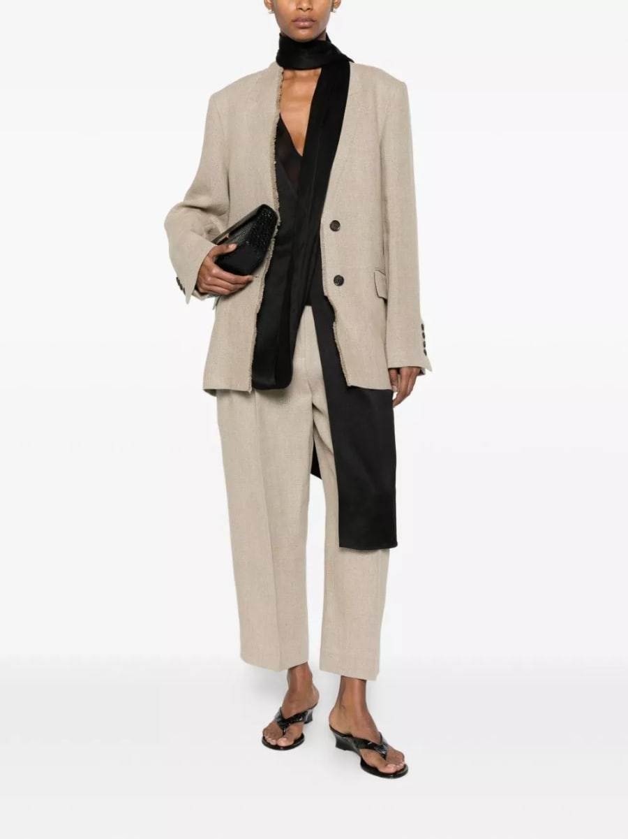 Toteme Pantaloni in lino, view 3