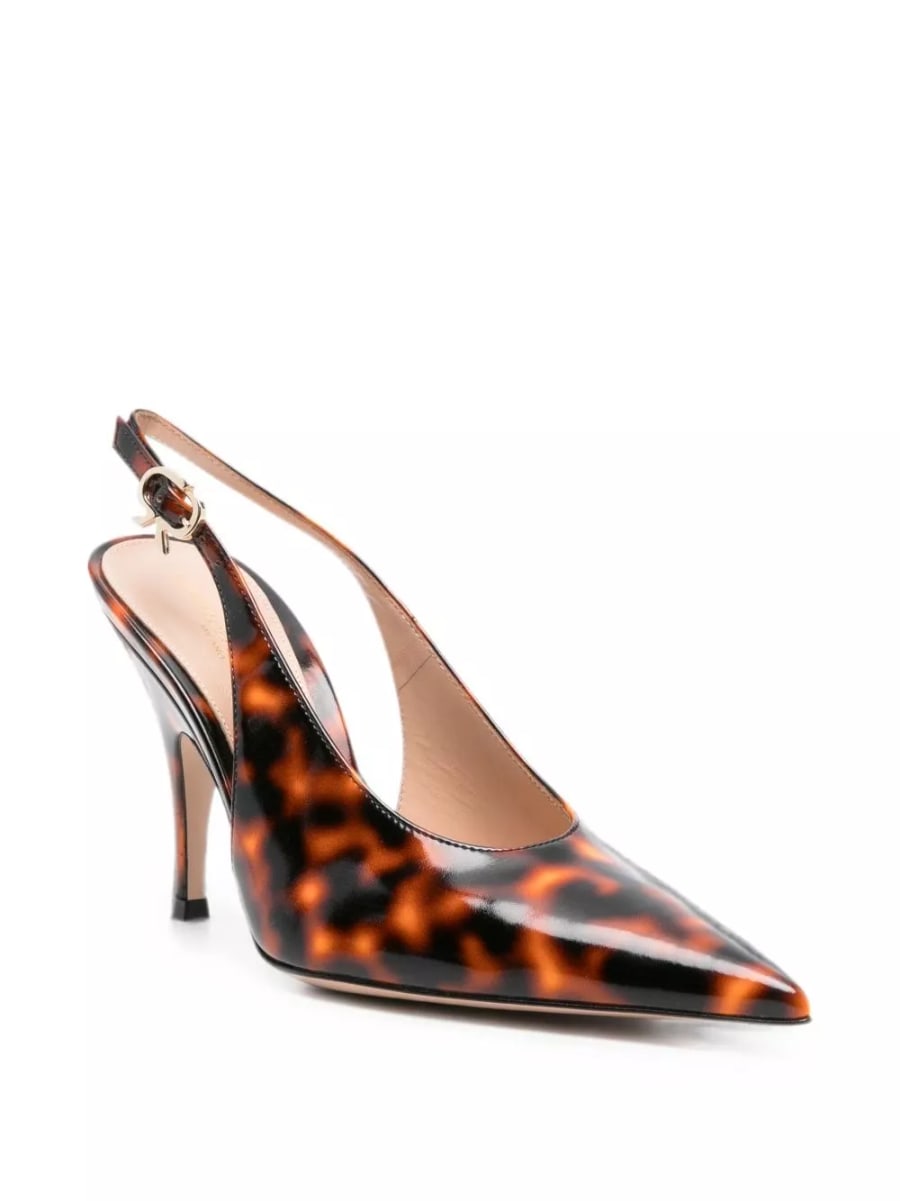 Gianvito rossi Pumps slingback in pelle Sofia, view 3