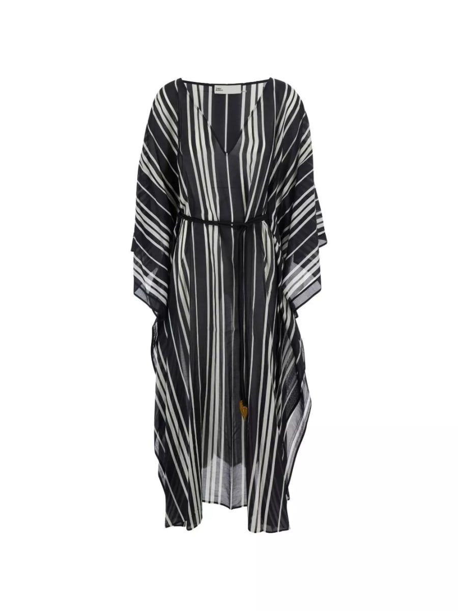 Tory Burch Kaftano in seta a righe