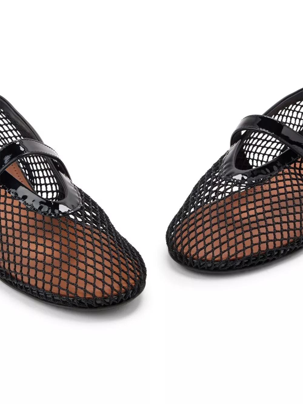 Alaïa Ballerine in pelle a rete, view 2