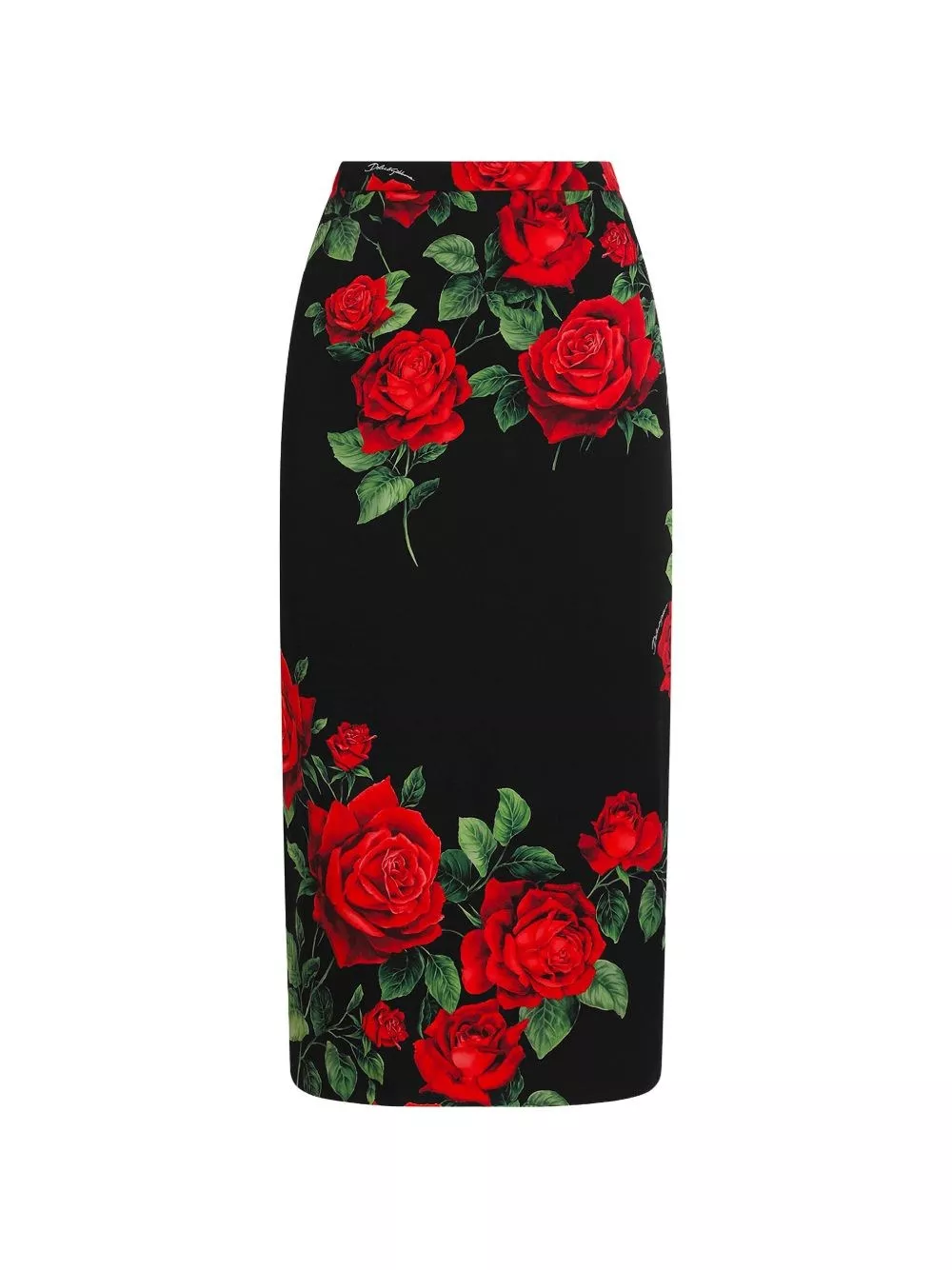Dolce & Gabbana Gonna in seta con stampa rose