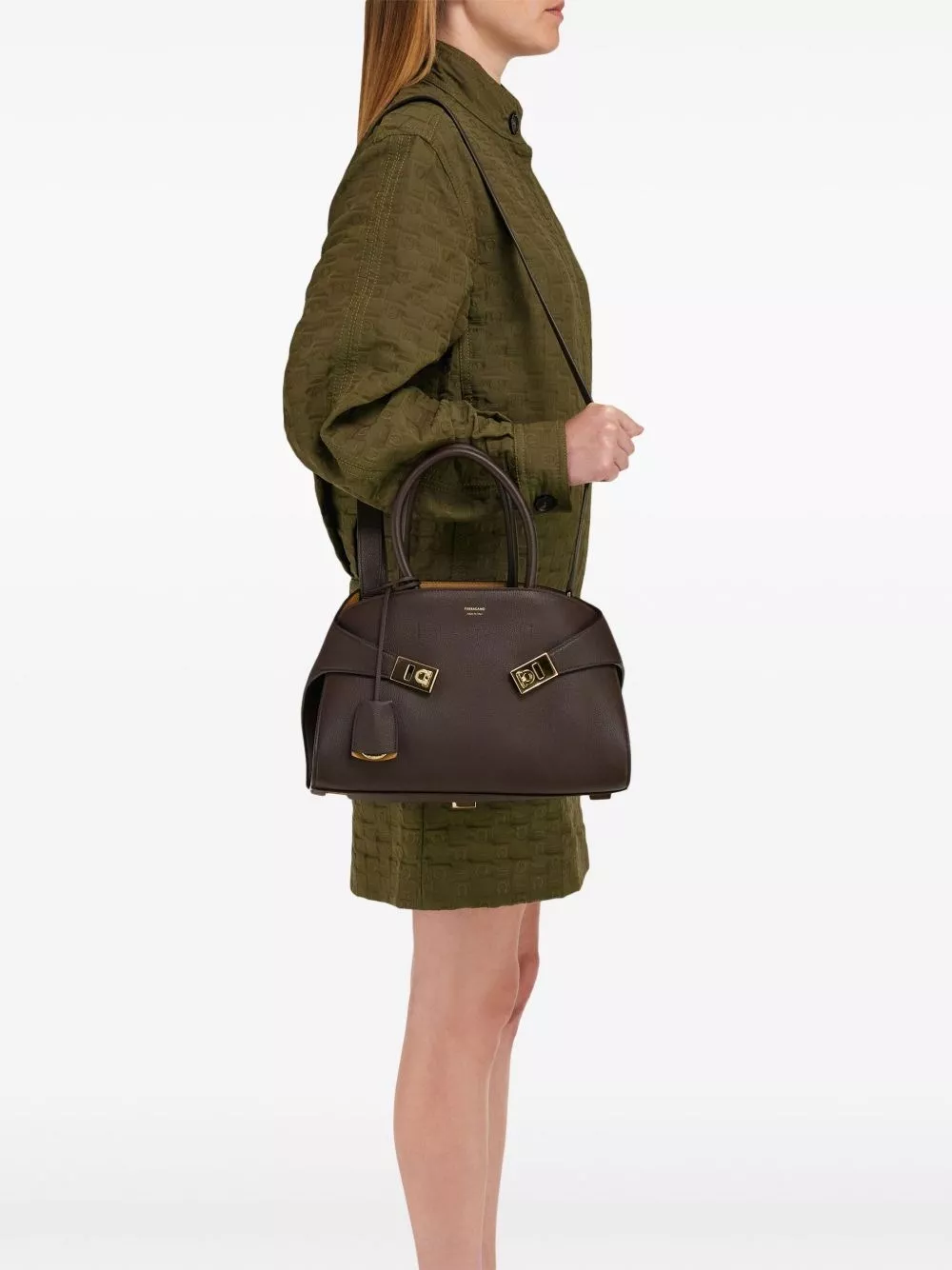Ferragamo Borsa Tote in pelle Hug, view 2